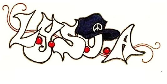 LYSOA logo with hat embellished with a peace sign