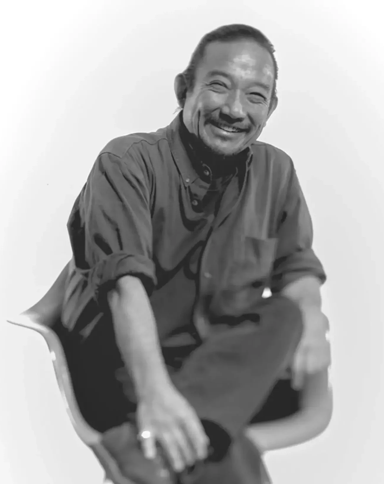 Kuromiya, Kiyoshi Queer Japanese-American activist Kiyohi Kuromaiya smiles cheerfully at the camera.