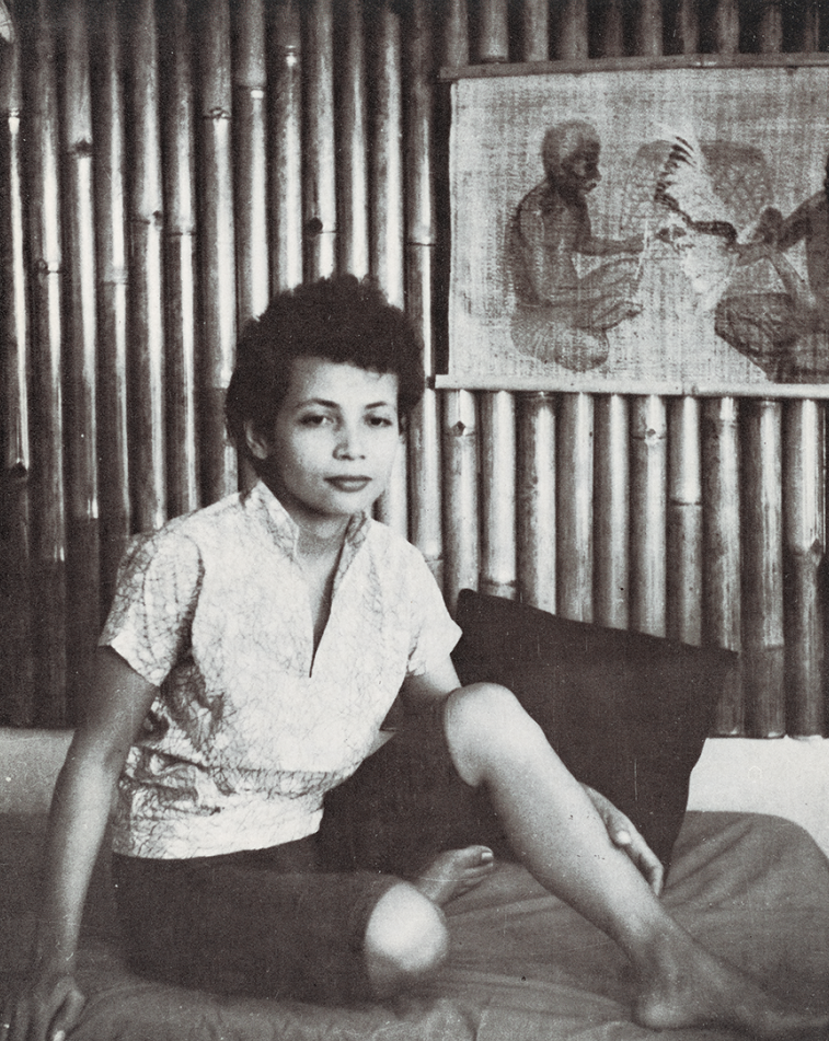 Van Daam, Ger The cover photo of lesbian magazine The Ladder, featuring Ger Van Dam, a young Indonesian woman posing casually at her home