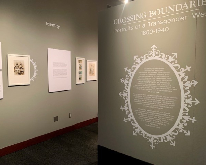 Crossing Boundaries Introductory panel of the exhibit Crossing Boundaries: Portraits of a Transgender West at the Washington State Historical Museum