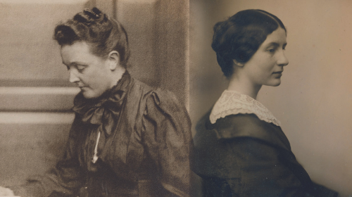 Annie Fields and Sarah Orne Jewett Black and white photographs of sapphic author Sarah Orne Jewett and her partner Annie Fields
