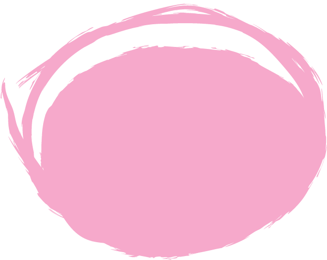 Circle vector graphic in pink.
